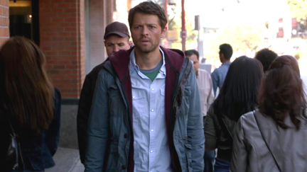 Cas wanders the streets.